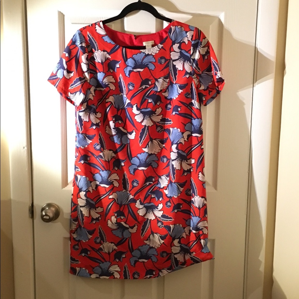 ⚡️Flash Sale⚡️J.Crew Red/Blue Floral Dress